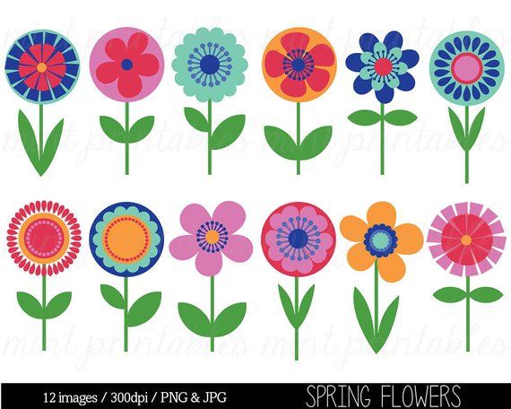 free printable flowers clip art