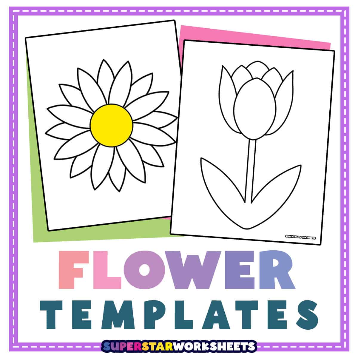 Flower Templates -Worksheets Library