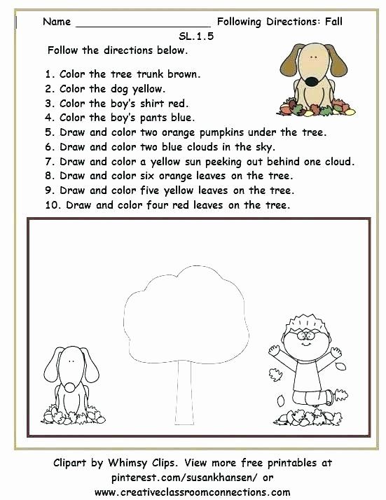 free printable following directions activities