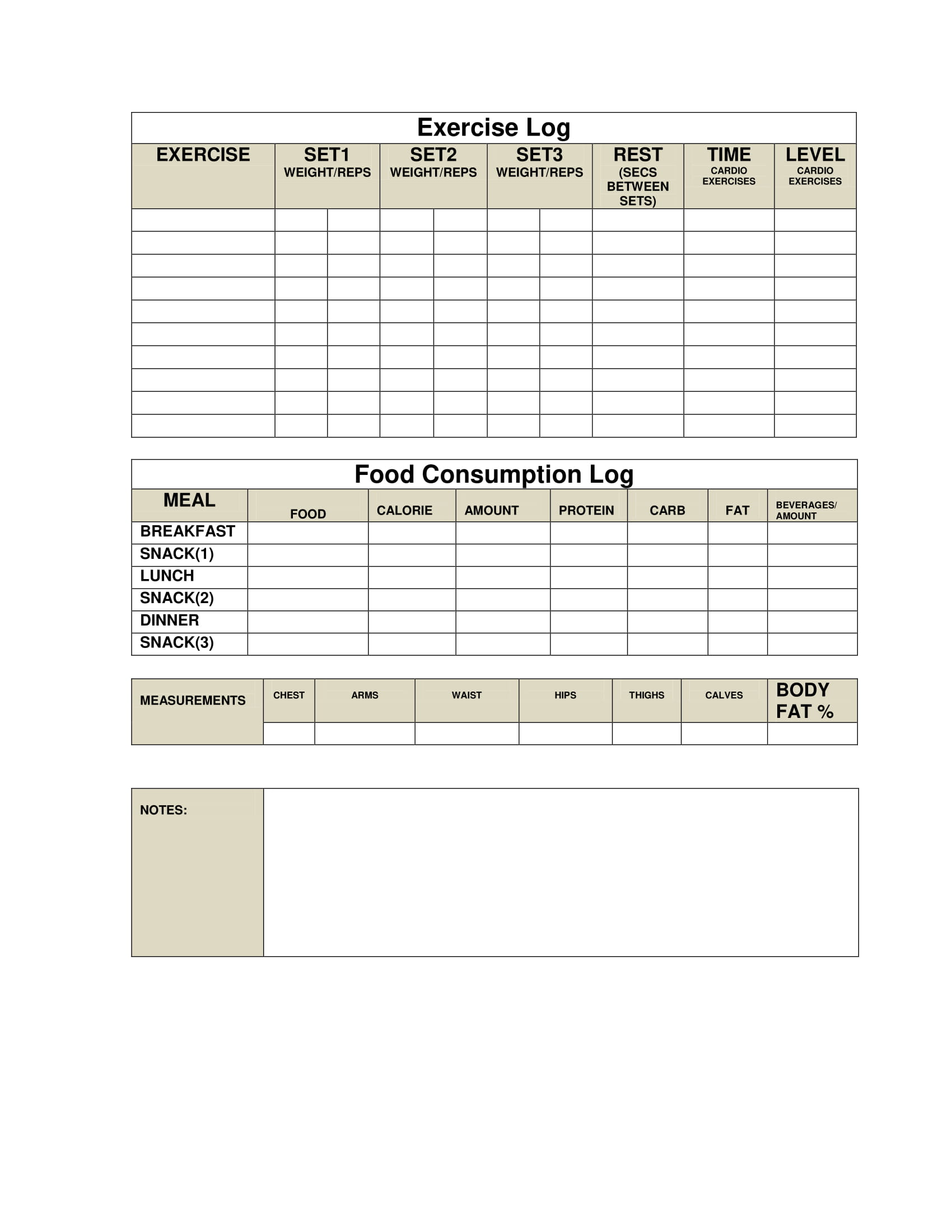 free-exercise-and-diet-log-sheet-worksheets-library for Free Printable Food And Fitness Journal FREE Exercise and Diet Log Sheet - Worksheets Library for Free Printable Food And Fitness Journal