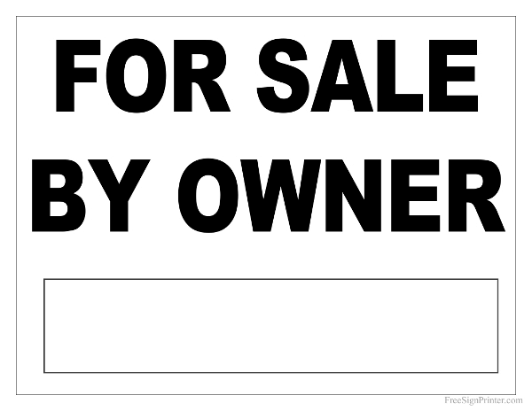 free printable for sale by owner signs