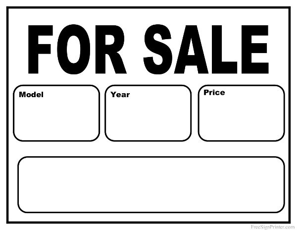 free printable for sale by owner signs