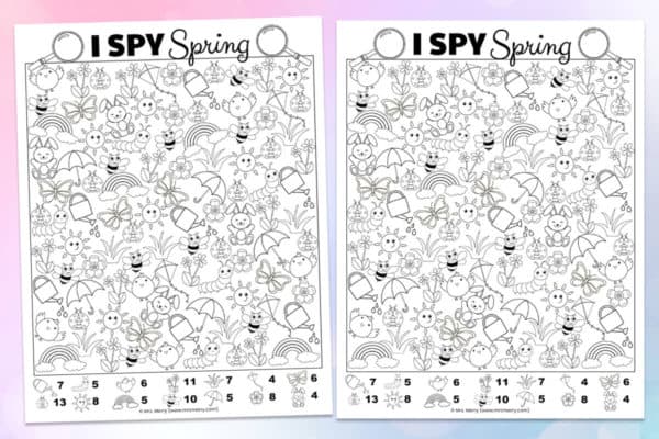 I Spy Game for Spring Free Printable | Mrs. Merry