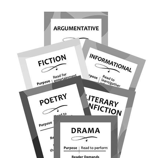 Secondary Genre Bookmarks (B/W) - lead4ward