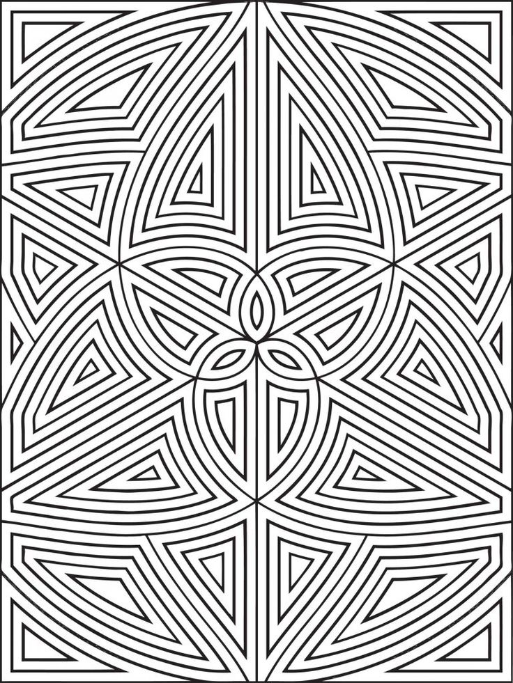 free printable geometric designs to color