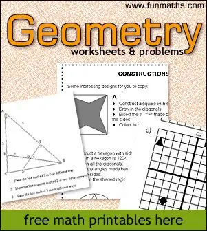 free printable geometry worksheet for high school