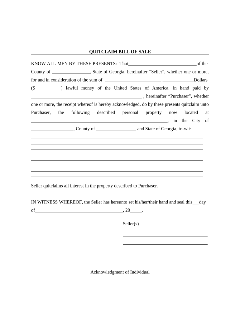 free printable georgia vehicle bill of sale
