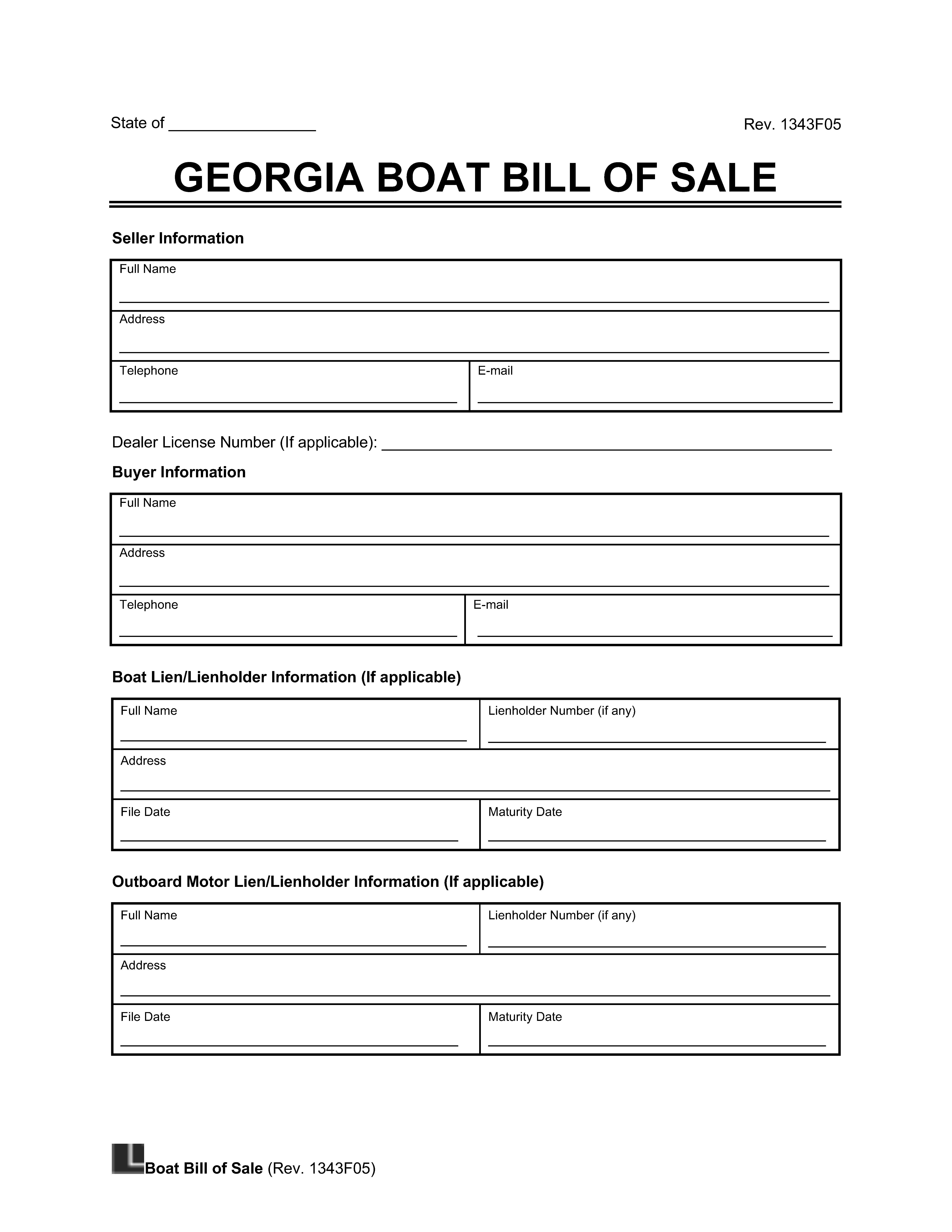 free printable georgia vehicle bill of sale