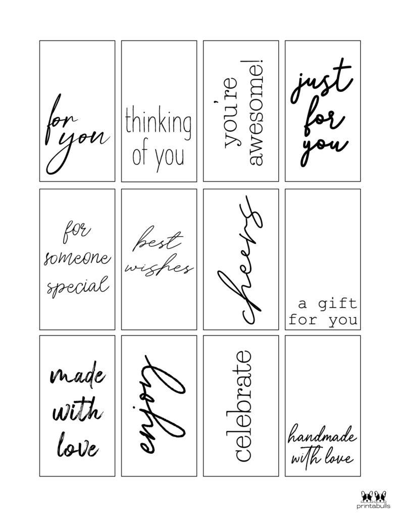 free printable gift card tags