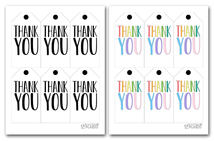 Free Printable Thank You Tags | Print Pretty Cards