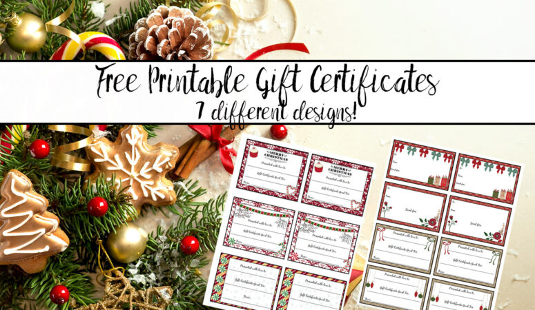 free printable gift cards christmas