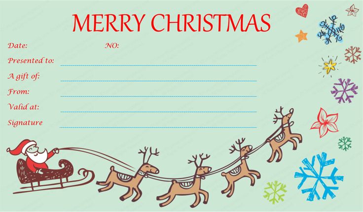 free printable gift certificates from santa