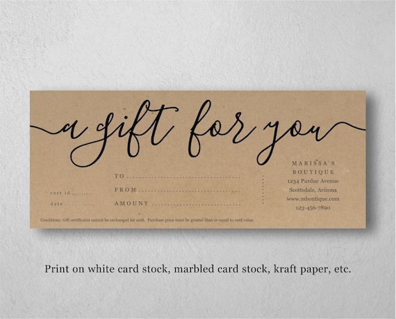 free printable gift certificates word