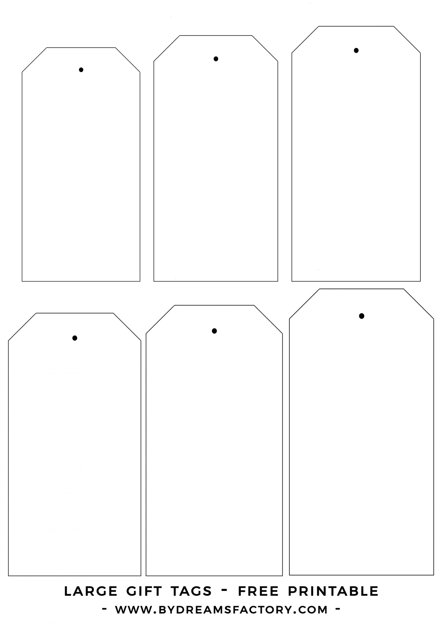 DIY Large Gift Tags - free printable! - Dreams Factory