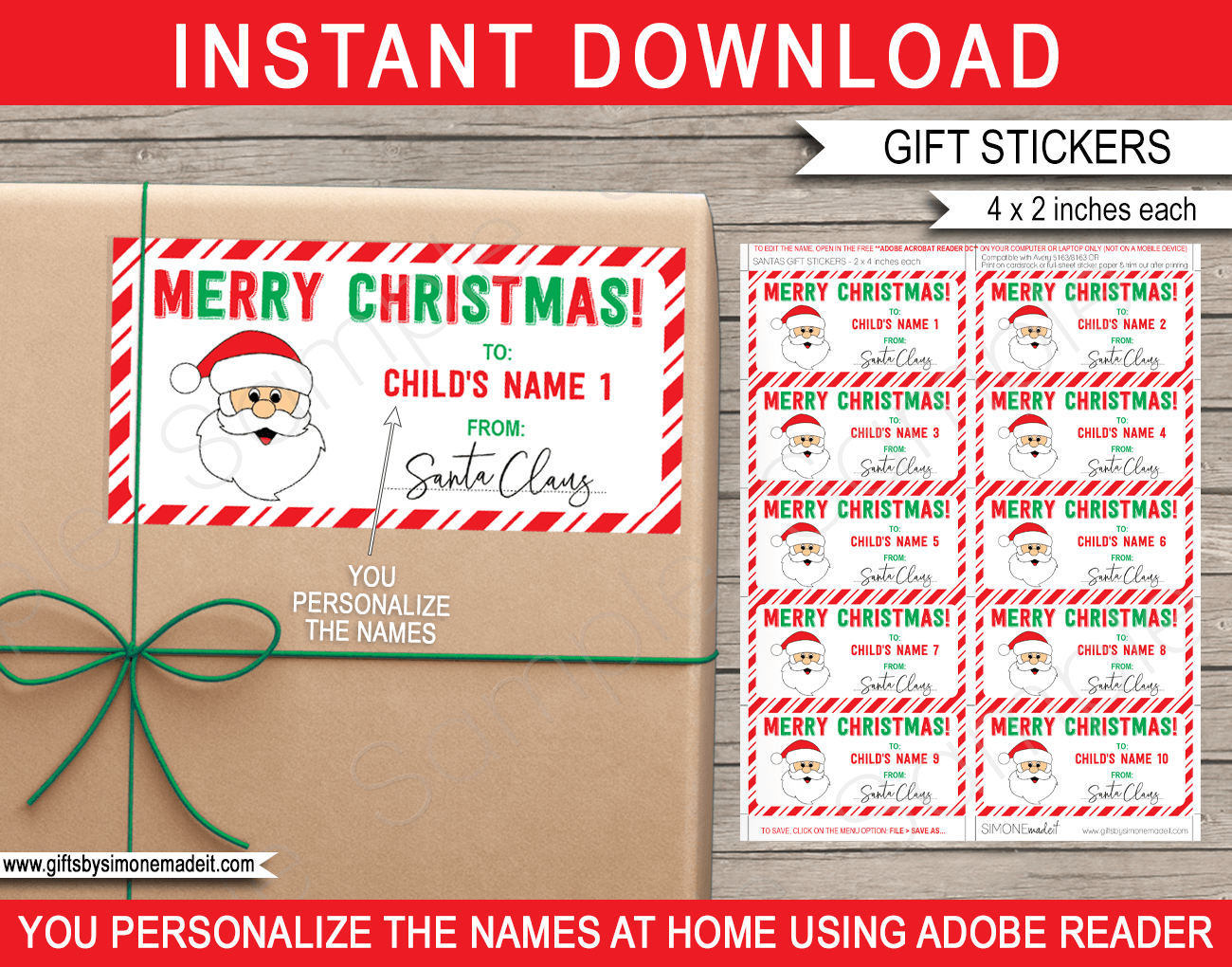 free printable gift tags labels