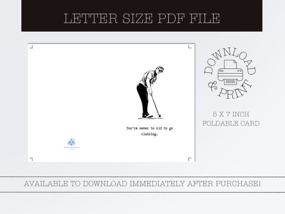 free printable golf greeting cards