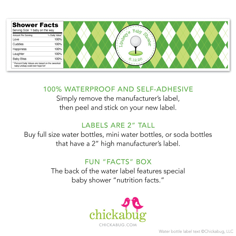 free printable golf water bottle labels