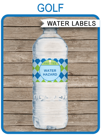 free printable golf water bottle labels