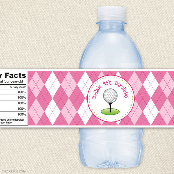 free printable golf water bottle labels