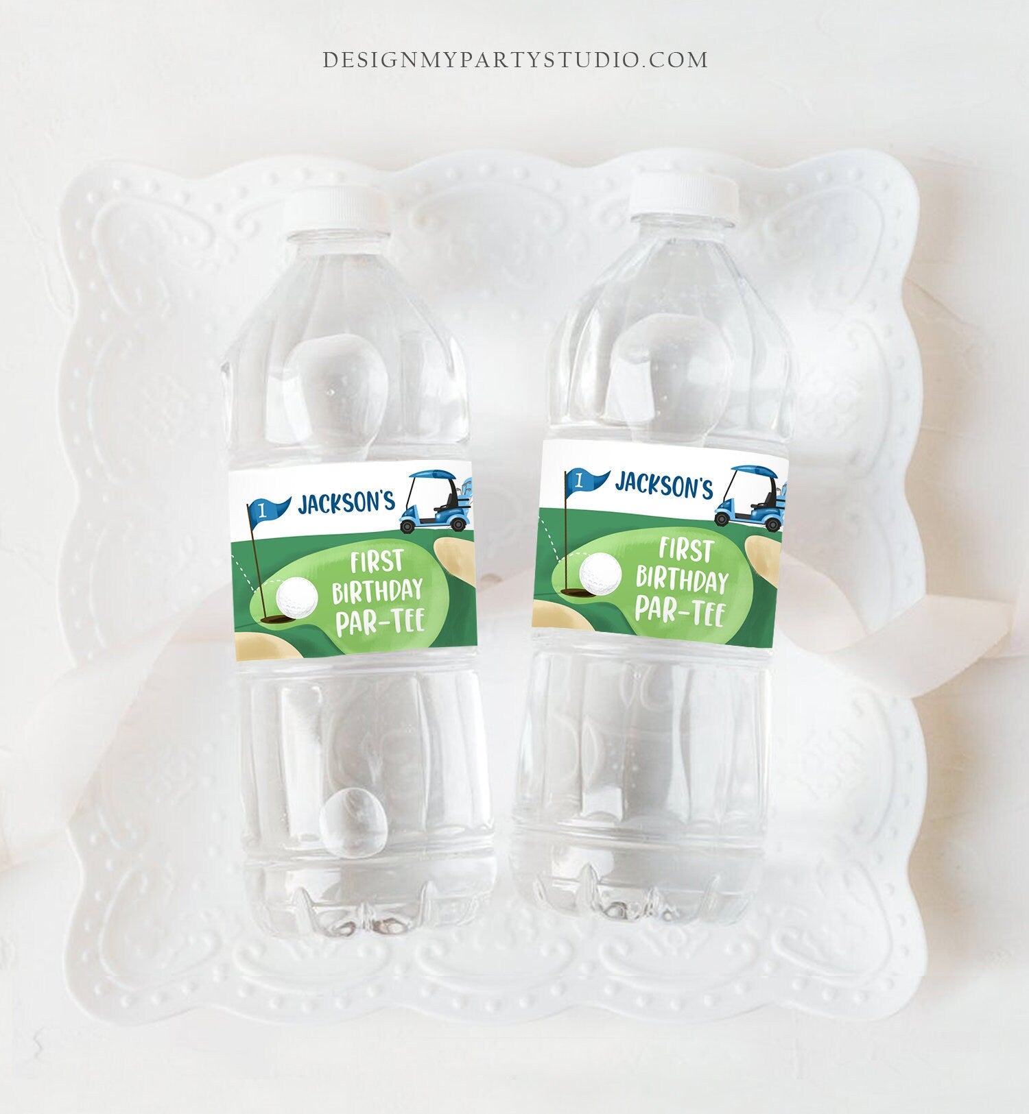 Editable Golf Water Bottle Labels Golf Birthday Party Hole in One ...