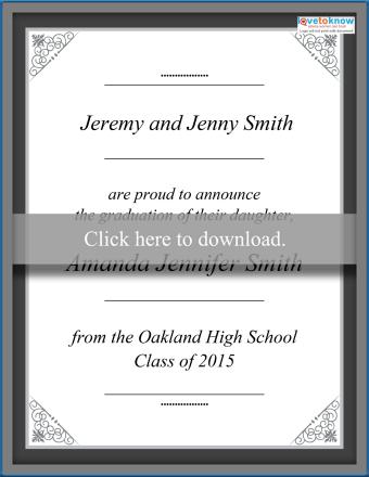 Free Printable Graduation Announcements | LoveToKnow