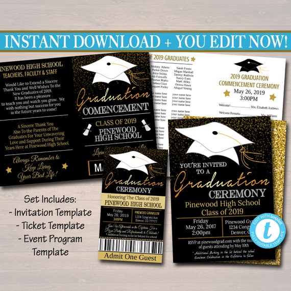 free printable graduation announcement templates 2017