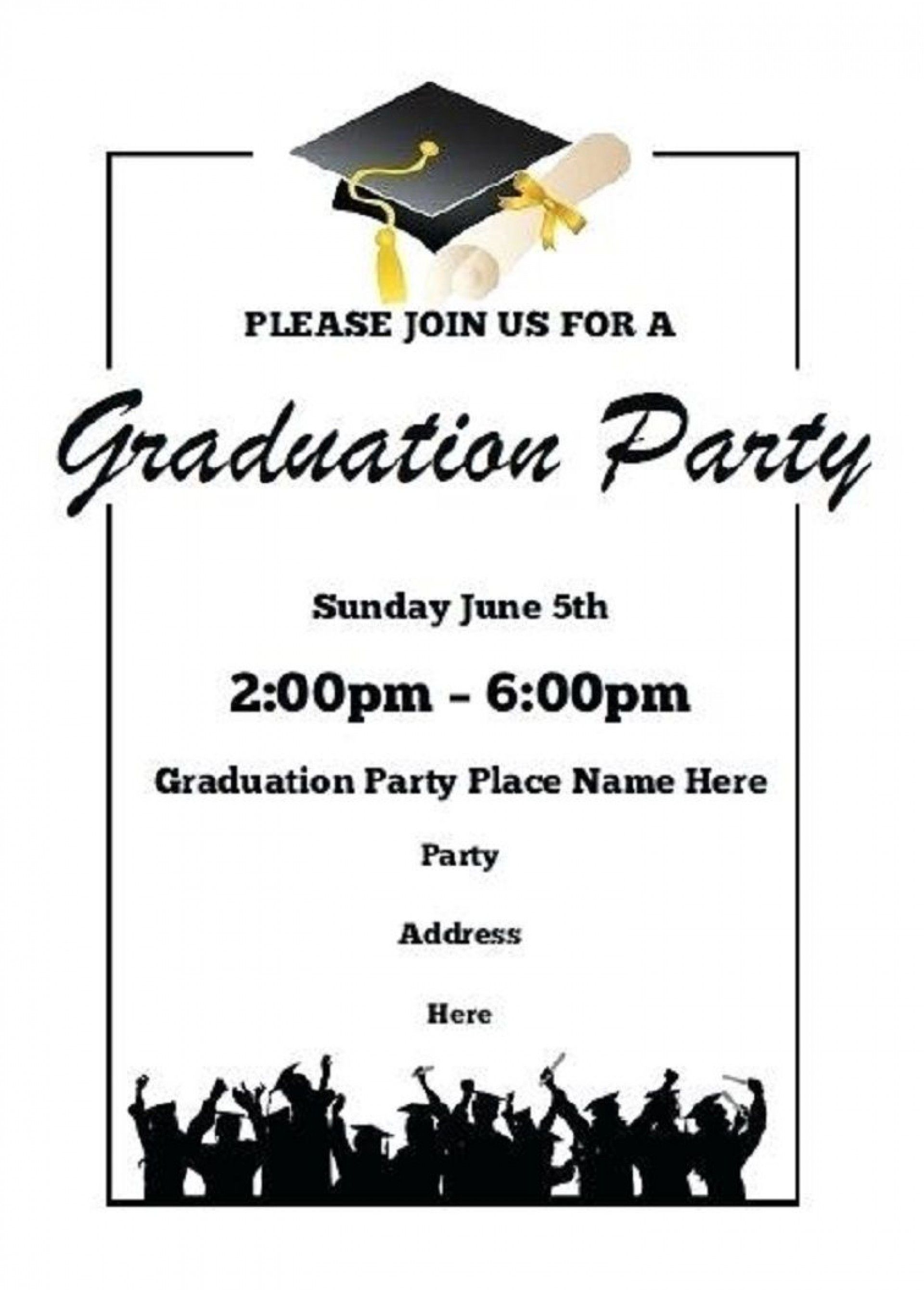 free printable graduation announcement templates 2017
