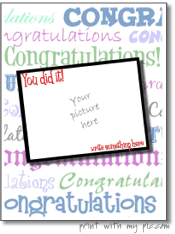 Printable graduation picture frames, graduation photo templates to ...