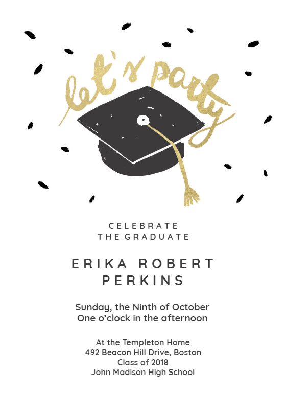 Easy going - Graduation Party Invitation Template | Greetings Island