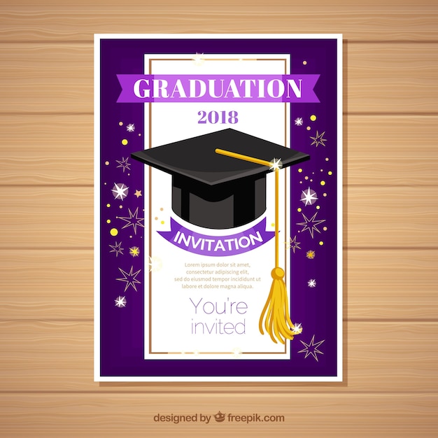 Free Vector | Graduation invitation template
