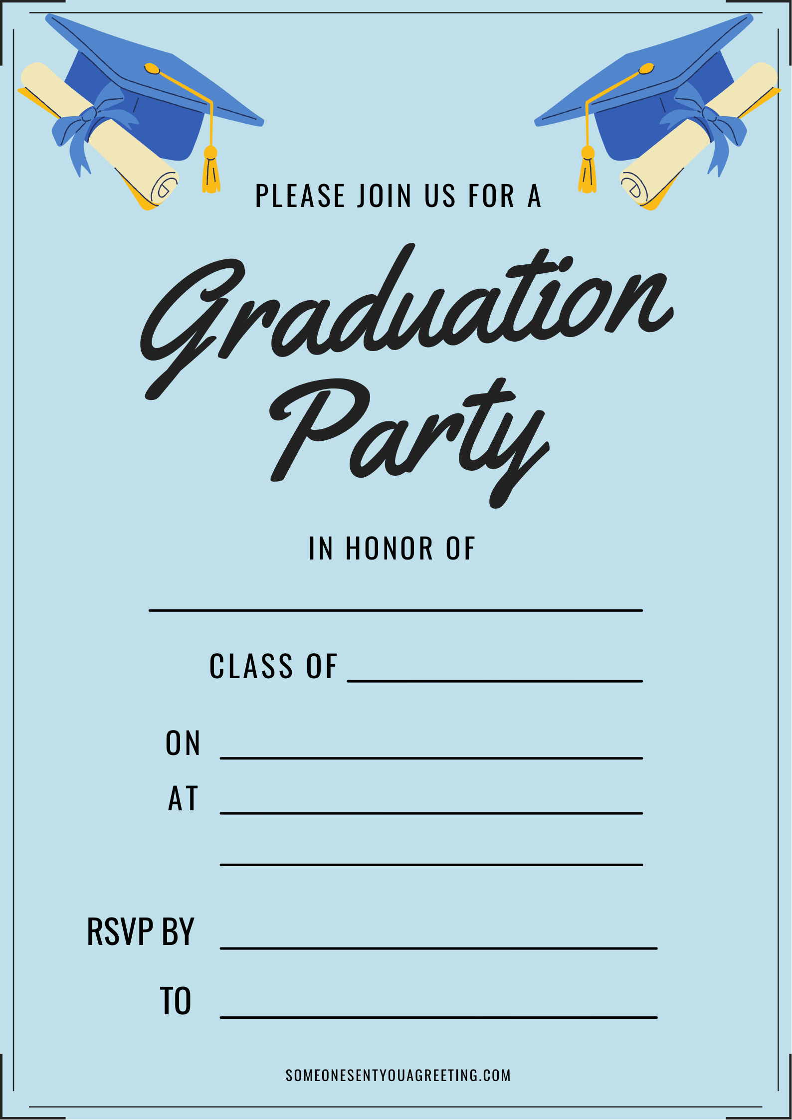 free printable graduation party invitations 2017