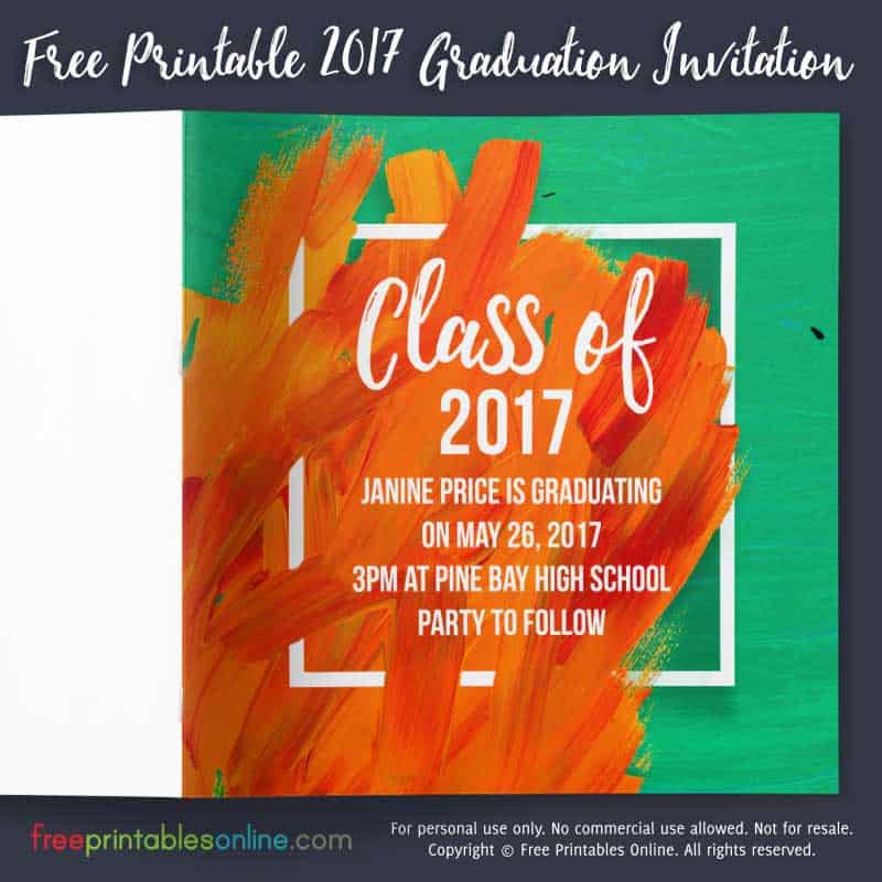 Raw Helio Class of 2017 Graduation Invitation Template - Free ...
