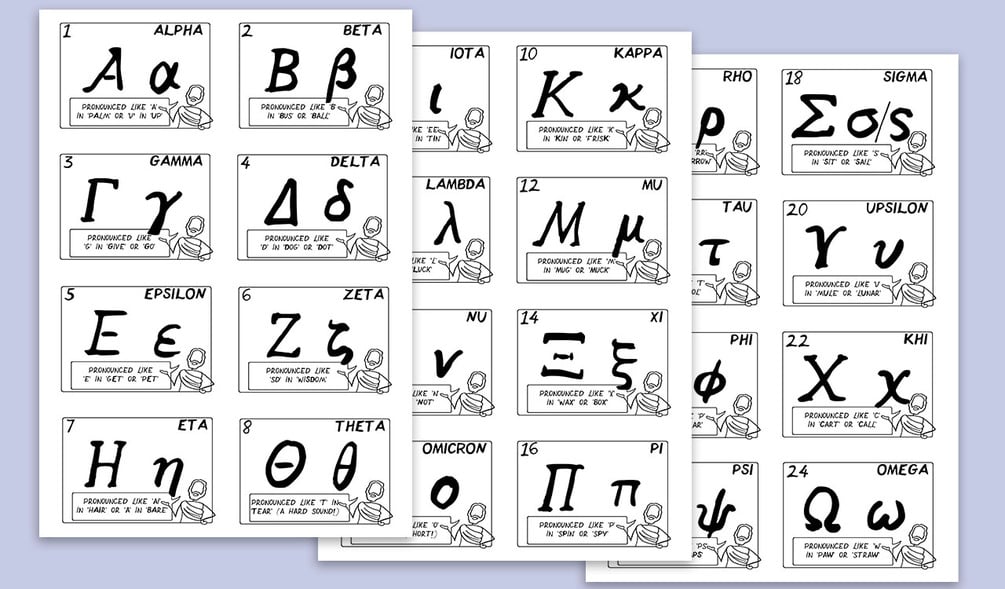 ancient-greek-alphabet-flashcards-pdf-worksheets-library for Free Printable Greek Alphabet Worksheets Ancient Greek alphabet flashcards PDF - Worksheets Library for Free Printable Greek Alphabet Worksheets