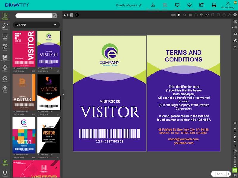 Free ID Card Maker Online | Employee ID Card Templates | Drawtify
