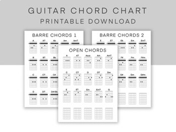 free printable guitar chord charts for beginners