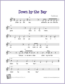 free printable guitar sheet music with lyrics