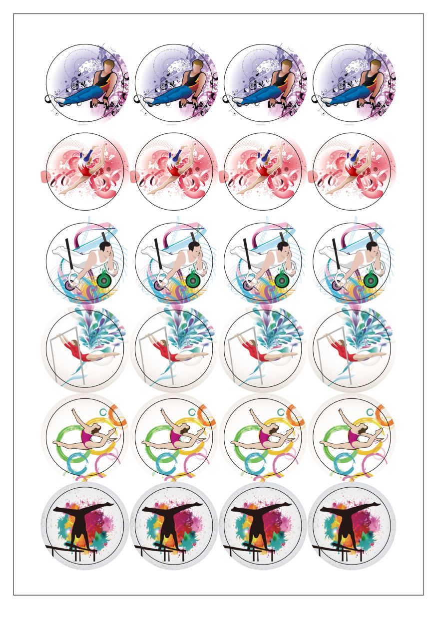 Printable Mini Gymnastics Stickers, Planner Stickers, Gym Class ...