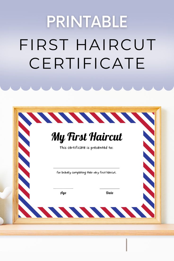PDF Pink First Haircut Certificate For Girls Printable Haircut PDF Pink First Haircut Certificate For Girls Printable Haircut