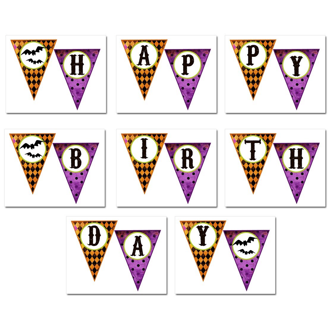 free printable halloween happy birthday banner