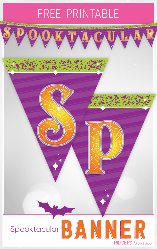 free printable halloween happy birthday banner