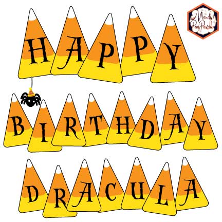 free printable halloween happy birthday banner