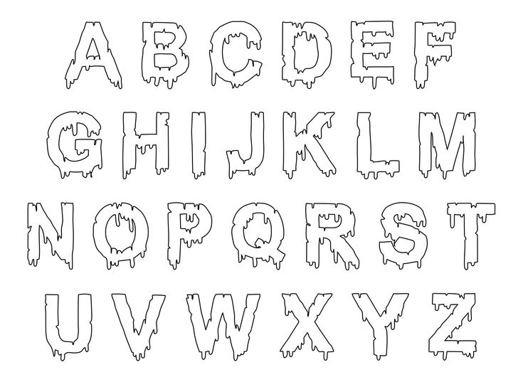 free printable halloween letter stencils