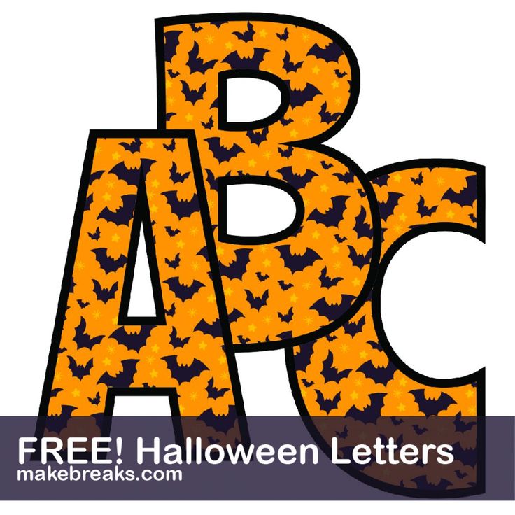 free printable halloween letter stencils