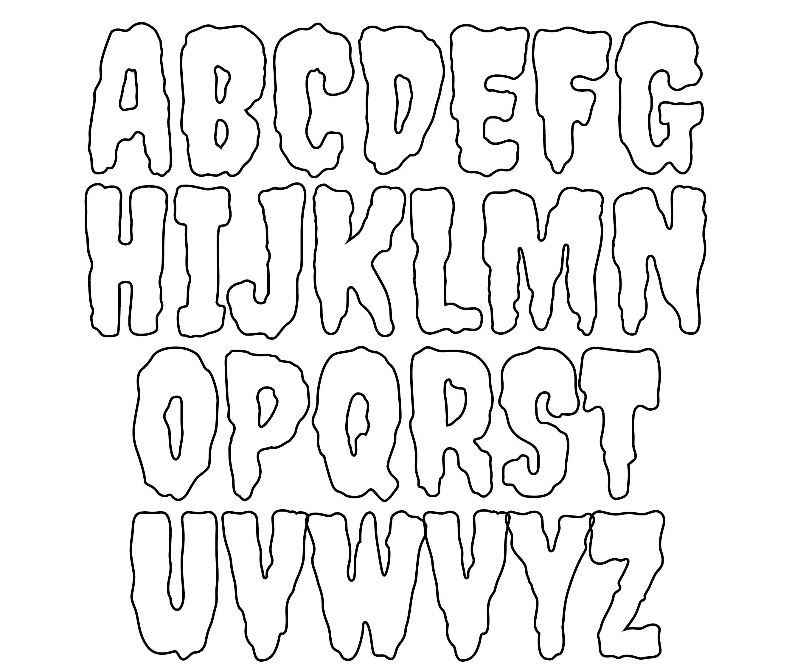 free printable halloween letter stencils