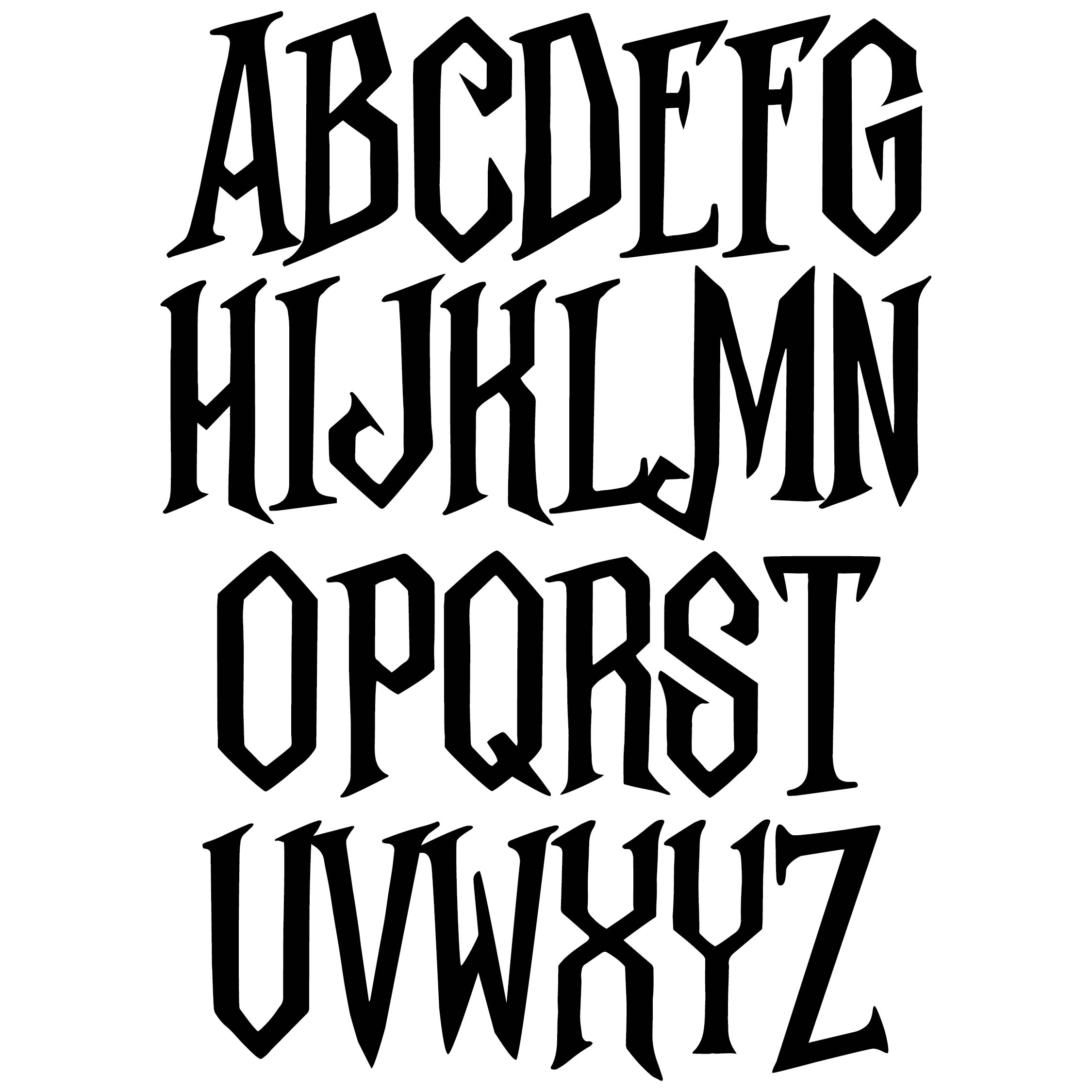 free printable halloween letter stencils