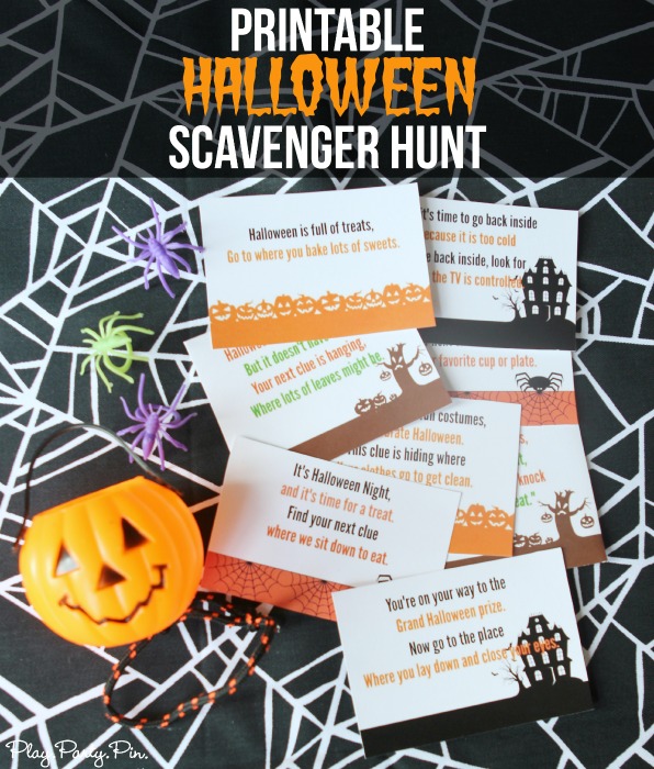 free printable halloween scavenger hunt list
