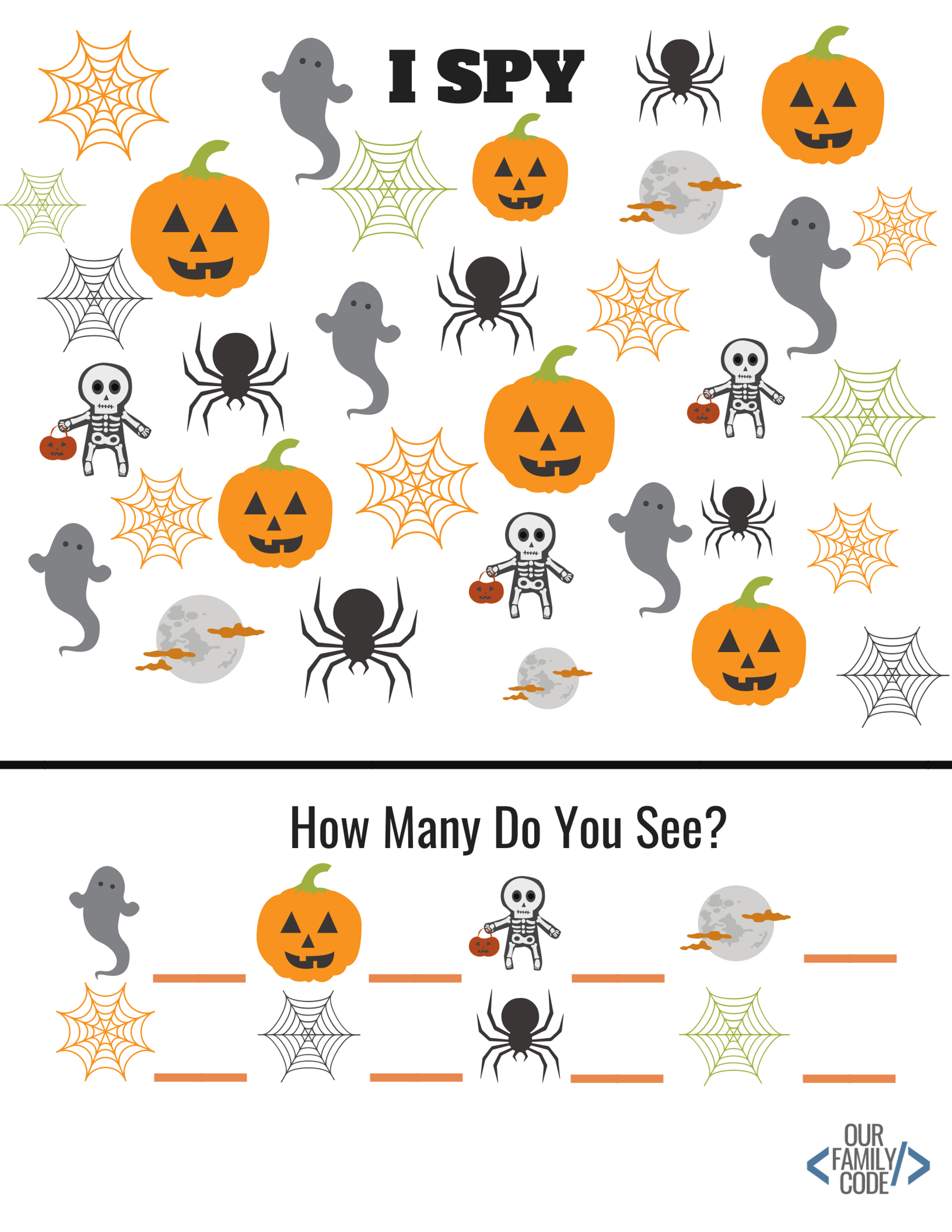 free printable halloween worksheet