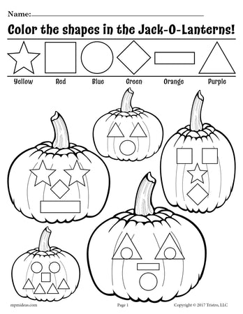 35 Free Preschool Halloween Worksheets &  Printables