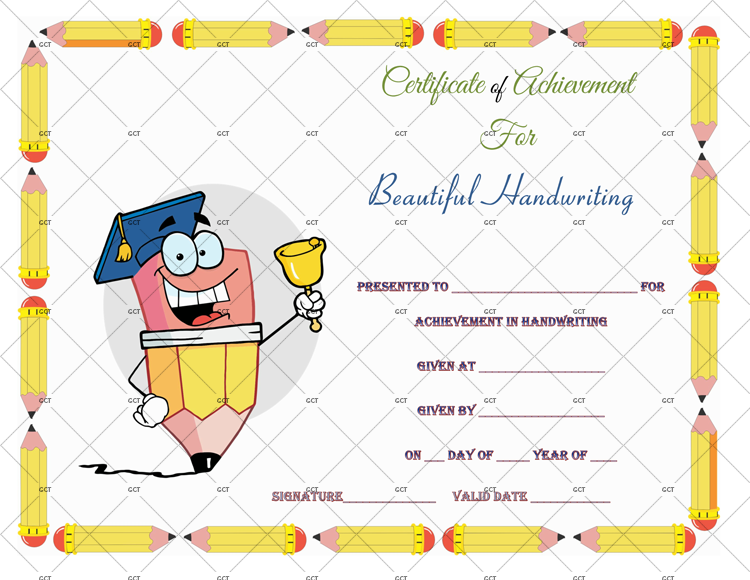 free printable handwriting certificates