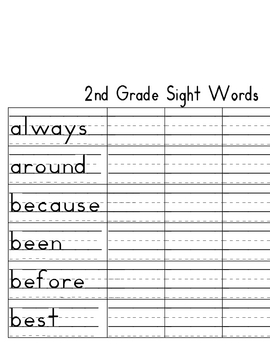 free printable handwriting worksheets 2nd grade